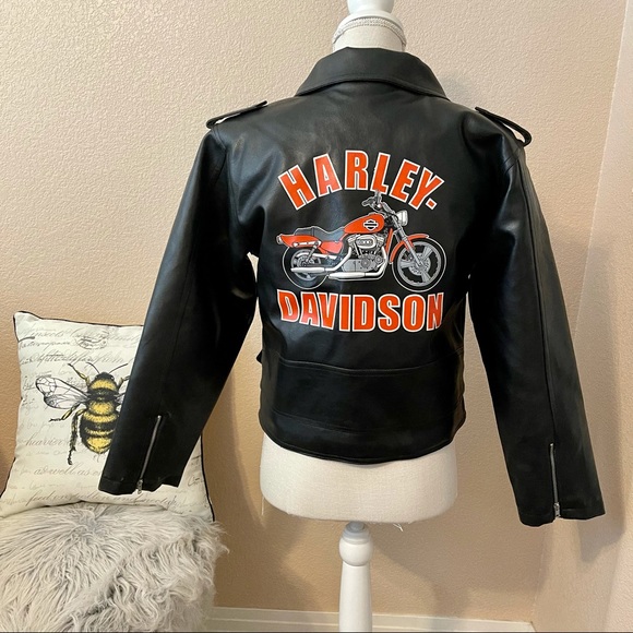Harley Davidson women’s moto faux leather jacket M - Picture 7 of 10